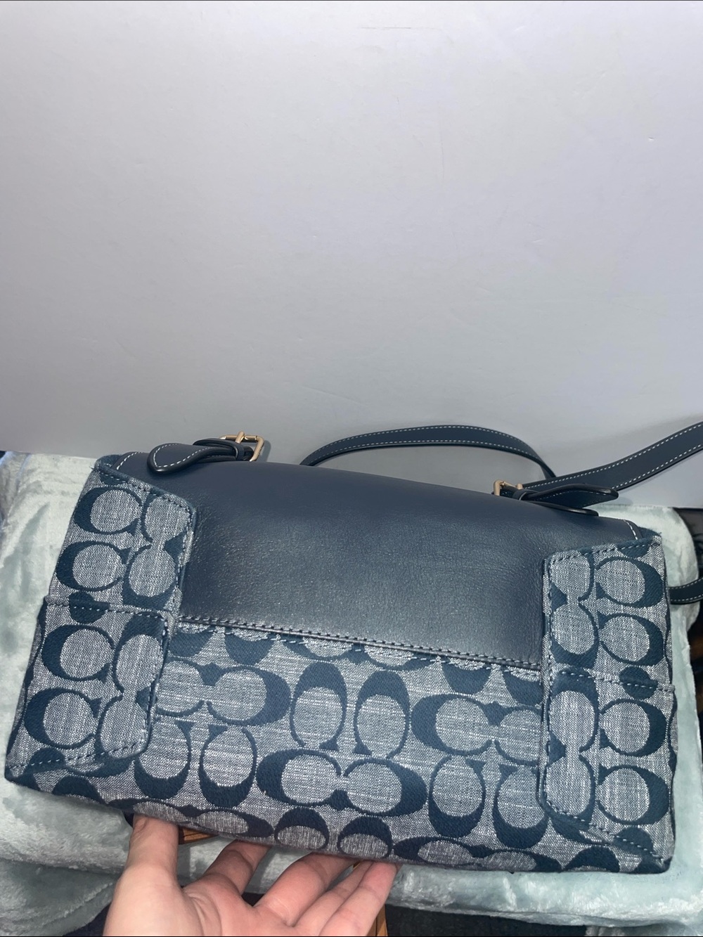 NWOT Coach ‘Kleo’ Signature Chambray Backpack - Picture 3 of 14